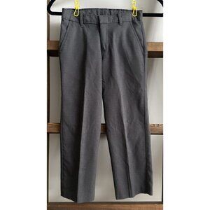 Boy's Gray Dockers Dress Pants with Adjustable Waist